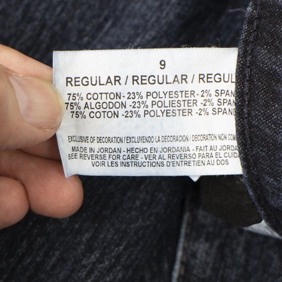 Grane Straight Fit 9 (28 X 31) Women's Denim Jeans Dark Wash Zip Fly Distressed - Picture 7 of 9